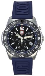 Luminox Pacific Diver Chronograph Navy Rubber Strap Black Dial Swiss Quartz Diver's XS.3143 200M Men's Watch