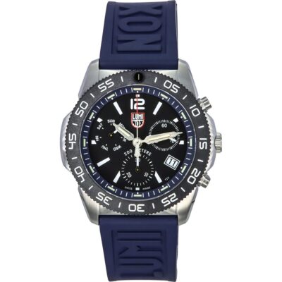Luminox Pacific Diver Chronograph Navy Rubber Strap Black Dial Swiss Quartz Diver's XS.3143 200M Men's Watch