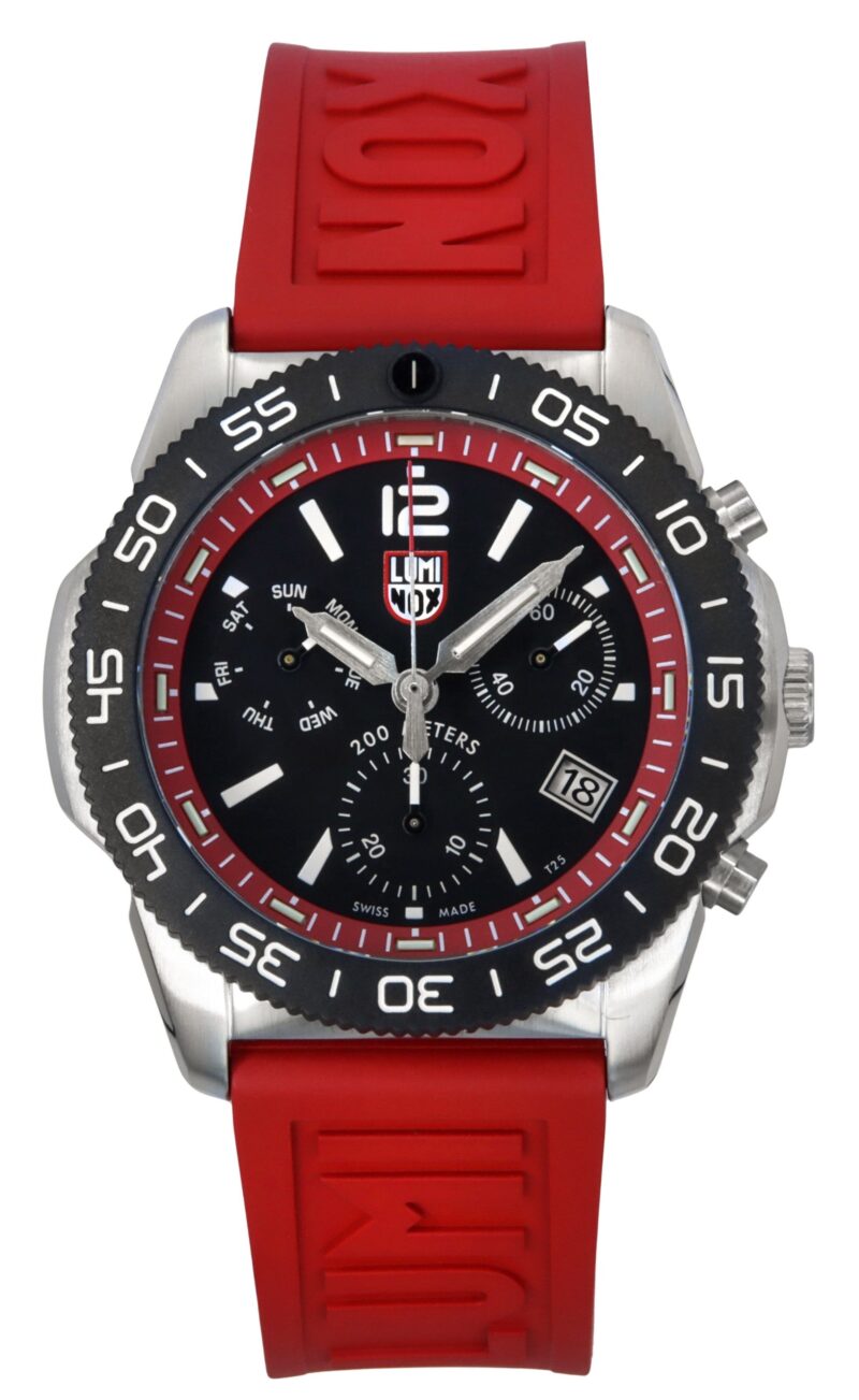 Luminox Pacific Diver Chronograph Rubber Strap Black Dial Quartz XS.3155 200M Men's Watch