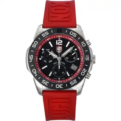 Luminox Pacific Diver Chronograph Rubber Strap Black Dial Quartz XS.3155 200M Men's Watch