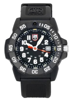 Luminox Navy Seal Rubber Strap Black Dial Quartz Diver's XS.3501.F 200M Men's Watch