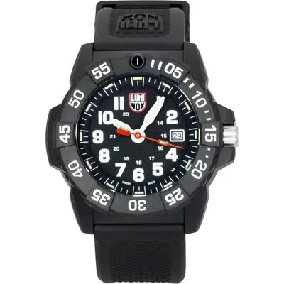 Luminox Navy Seal Rubber Strap Black Dial Quartz Diver's XS.3501.F 200M Men's Watch