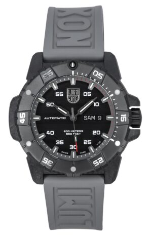 Luminox Master Carbon SEAL Grey Rubber Strap Black Dial Swiss Automatic Diver's XS.3862 200M Men's Watch