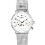 Zeppelin LZ129 Hindenburg Moonphase Silver Dial Quartz 7037M1 Women's Watch