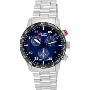 Zeppelin Eurofighter Typhoon Chronograph Blue Dial Quartz 7298M3SET 100M Men's Watch With Band Sets