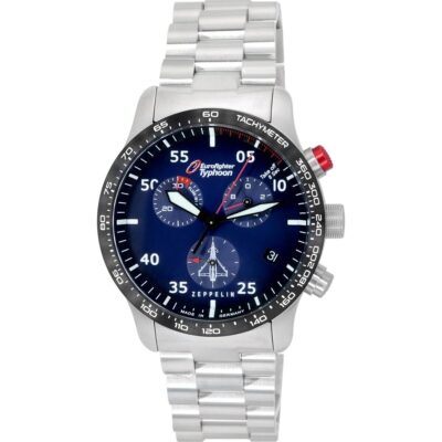 Zeppelin Eurofighter Typhoon Chronograph Blue Dial Quartz 7298M3SET 100M Men's Watch With Band Sets