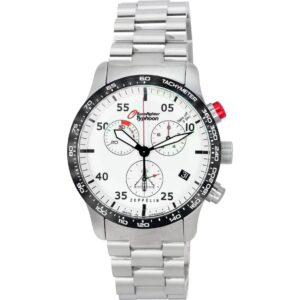 Zeppelin Eurofighter Typhoon Chronograph Beige Luminous Dial Quartz 7298M-5 7298M5 100M Men's Watch