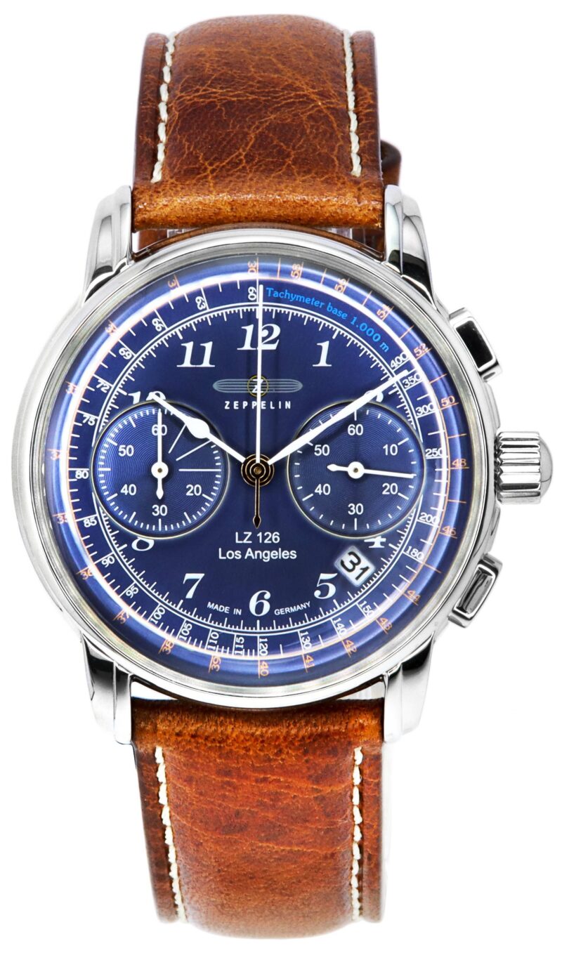Zeppelin LZ126 Los Angeles Chronograph Blue Dial Quartz Z76143 Men's Watch Zeppelin LZ126 Los Angeles Chronograph Blue Dial Quartz Z76143 Men's Watch