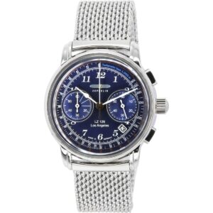 Zeppelin LZ126 Los Angeles Chronograph Stainless Steel Blue Dial Quartz 7614M3 Men's Watch