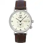 Zeppelin Hindenburg Brown Leather Strap Beige Dial Quartz 80445 Men's Watch