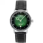 Zeppelin LZ 129 Hindenburg Leather Strap Green Dial Quartz 80484 Men's Watch