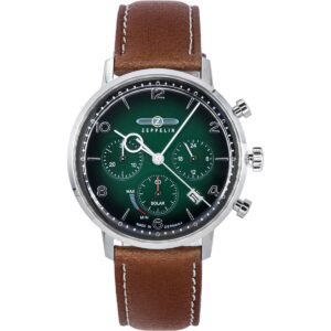 Zeppelin LZ129 Hindenburg Chronograph Dark Green Biogranulate Dial Solar 80864N Men's Watch