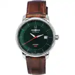 Zeppelin LZ 120 Bodensee Leather Strap Dark Green Dial Automatic 81604 Men's Watch