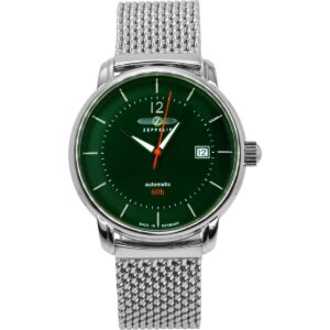 Zeppelin LZ120 Bodensee Stainless Steel Green Dial Automatic 8160M4 Men's Watch