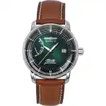 Zeppelin Atlantic Leather Strap Dark Green Dial Automatic 84624 Men's Watch