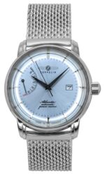 Zeppelin Atlantic Stainless Steel Ice Blue Dial Automatic 8462M6 Men's Watch