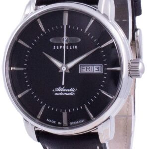 Zeppelin Atlantic Black Dial Leather Strap Automatic 8466-2 84662 Men's Watch