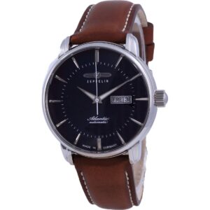 Zeppelin Atlantic Blue Dial Leather Automatic 8466-3 84663 Men's Watch