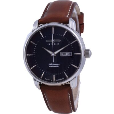 Zeppelin Atlantic Blue Dial Leather Automatic 8466-3 84663 Men's Watch