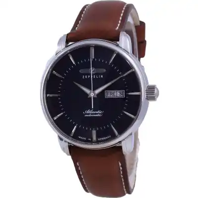 Zeppelin Atlantic Blue Dial Leather Automatic 8466-3 84663 Men's Watch