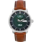 Zeppelin Atlantic Brown Leather Strap Green Dial Automatic 84664 Men's Watch