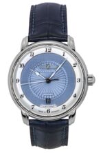 Zeppelin Friedrichshafen Leather Strap Blue Dial Automatic 85563 Women's Watch