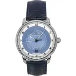 Zeppelin Friedrichshafen Leather Strap Blue Dial Automatic 85563 Women's Watch