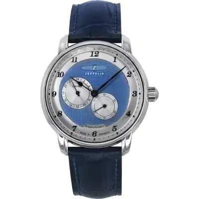 Zeppelin Friedrichshafen Leather Strap Blue Dial Automatic 85683 Men's Watch