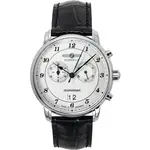 Zeppelin Friedrichshafen Leather Strap Silver Dial Quartz 85844 Men's Watch