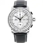 Zeppelin 100 Jahre Chronograph Leather Strap Silver Dial Quartz 86701 Men's Watch