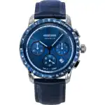 Zeppelin New York Chronograph Leather Strap Blue Dial Quartz 88783 Men's Watch