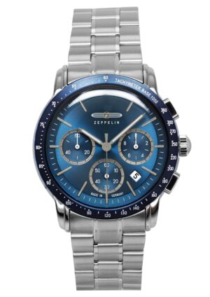 Zeppelin New York Chronograph Stainless Steel Blue Dial Quartz 8878MB3 Men's Watch