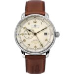 Zeppelin Mediterranean Leather Strap Beige Dial Automatic 96685 Men's Watch