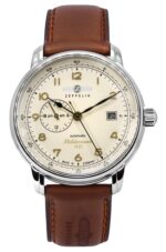 Zeppelin Mediterranean Leather Strap Beige Dial Automatic 96685 Men's Watch