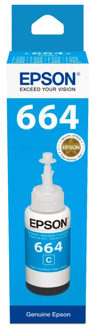 Epson T6642 Ecotank Cyan ink bottle (70ml). 7500 pages @ 5% coverage