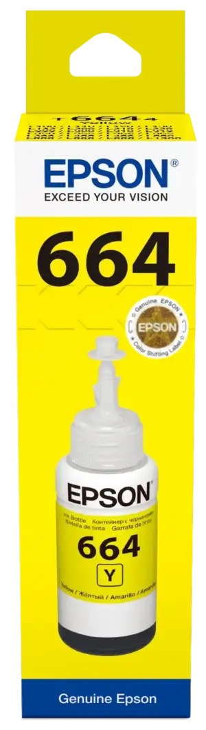 Epson T6644 Ecotank Yellow ink bottle (70ml). 7500 pages @ 5% coverage