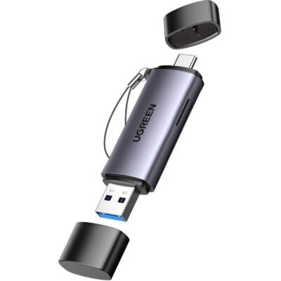 UGREEN CM185-50706 2-in-1 OTG Card Reader | Type-C | USB-A - Silver