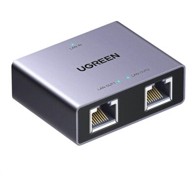 UGREEN 1-to-2 Gigabit Ethernet Splitter, 1000Mbps LAN Network Adapter