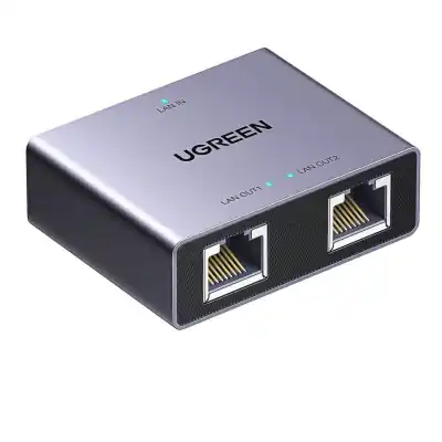 UGREEN 1-to-2 Gigabit Ethernet Splitter, 1000Mbps LAN Network Adapter