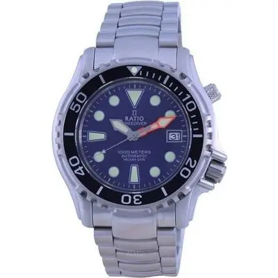Ratio FreeDiver Helium Safe 1000M Blue Dial Stainless Steel Automatic 1066KE26-33VA-BLU Men's Watch