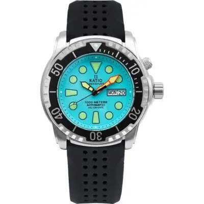 Ratio FreeDiver Helium-Safe 1000M Sapphire Automatic 1068HA90-34VA-IBLU Men's Watch