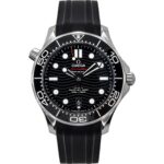 Omega Seamaster Rubber Strap Black Dial Automatic Diver's 210.32.42.20.01.001 300M Men's Watch