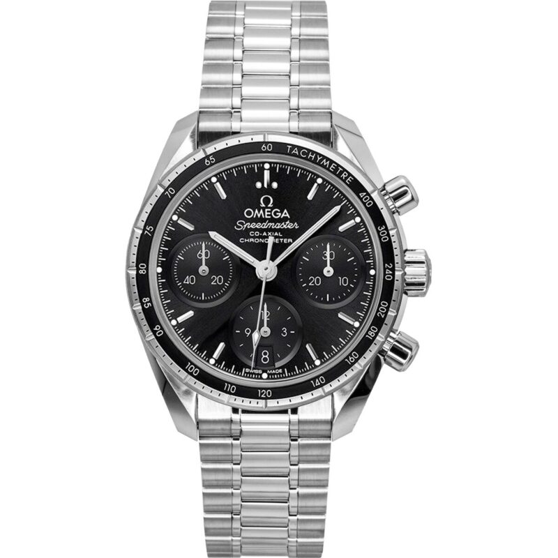 Omega Speedmaster Chronograph Stainless Steel Black Dial Automatic 324.30.38.50.01.001 100M Men's Watch