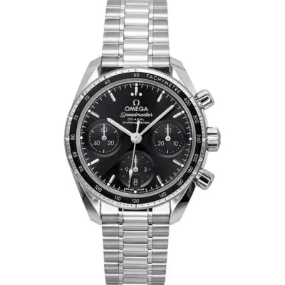 Omega Speedmaster Chronograph Stainless Steel Black Dial Automatic 324.30.38.50.01.001 100M Men's Watch
