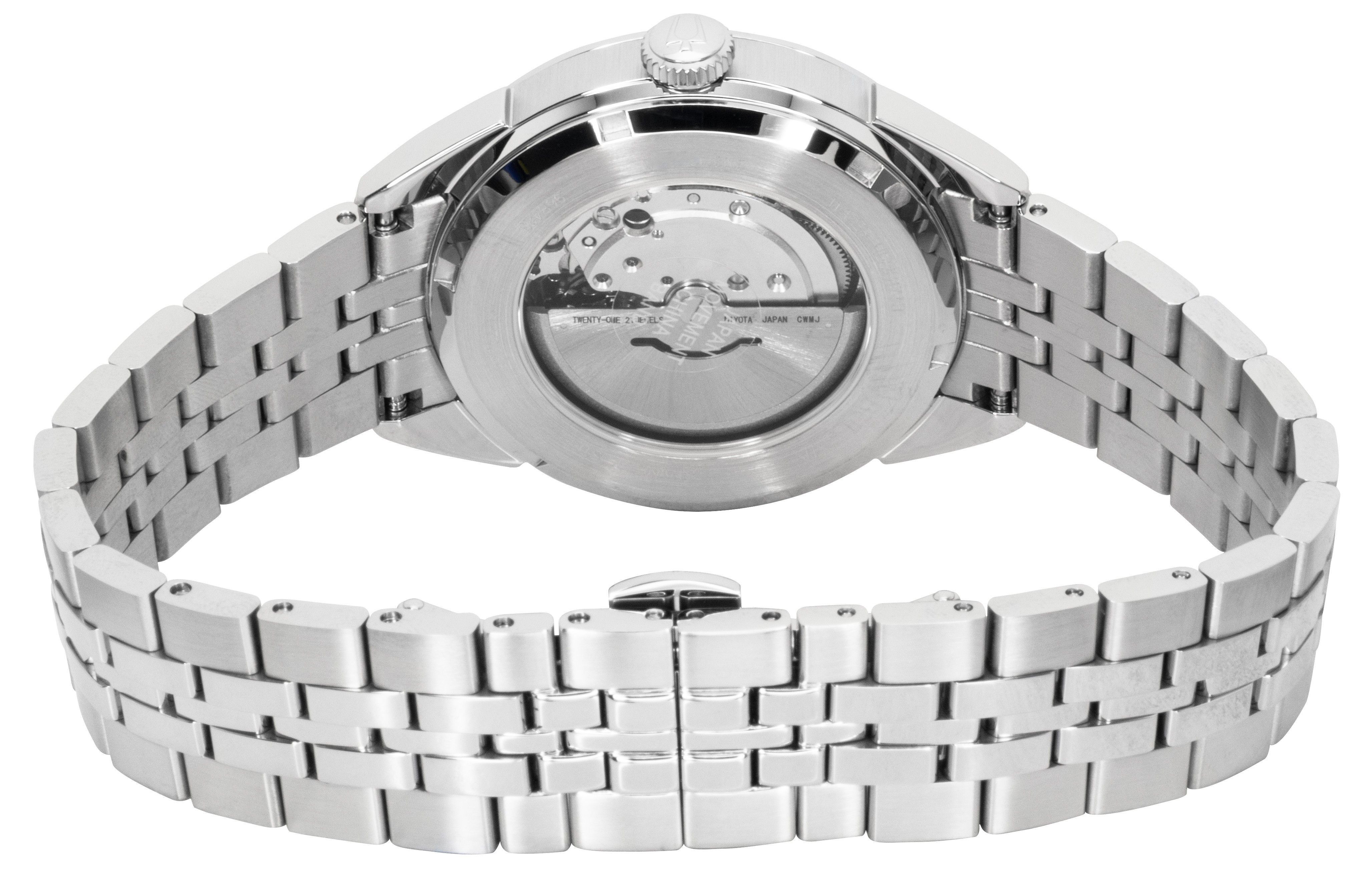 Bulova Sutton Stainless Steel Ice Blue Dial Automatic 96B423 Men's Watch