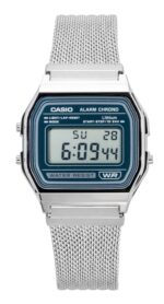 Casio Vintage Digital Stainless Steel Mesh Bracelet Quartz A158WEM-3 Unisex Watch