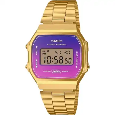 Casio Vintage Digital Gold Tone Stainless Steel Bracelet Quartz A168WERG-2A Unisex Watch