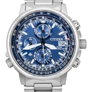 Citizen Promaster Sky Eco-Drive Chronograph Stainless Steel Blue Dial Diver's AT8300-58L 200M Men's Watch