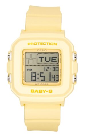 Casio Baby-G Digital Yellow Resin Strap Quartz BGD-10KH-9 100M Women's Watch