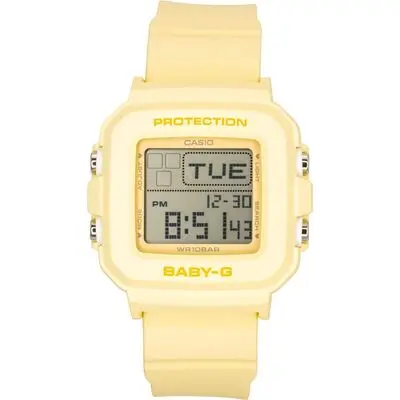 Casio Baby-G Digital Yellow Resin Strap Quartz BGD-10KH-9 100M Women's Watch